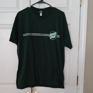 Santa Cruz skater emerald green short sleeve t-shirt Sz L NWOT